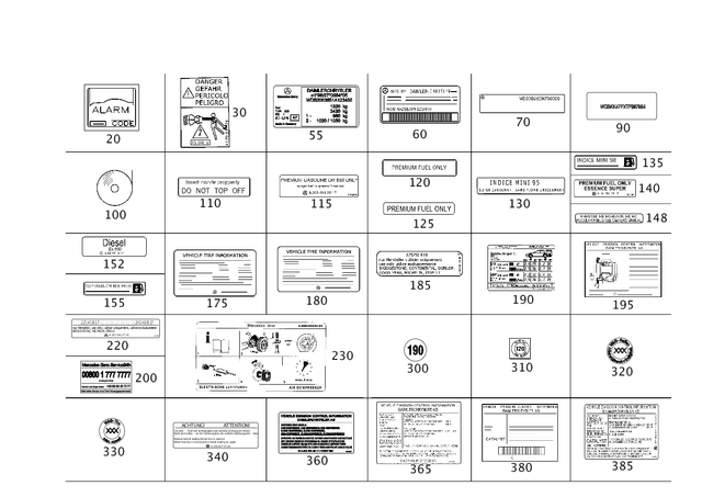 170817282026 - Tools and Accessories: Identification Plate for Mercedes-Benz Image image