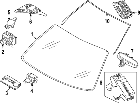 Glass - Windshield for 2024 BMW i5 #0