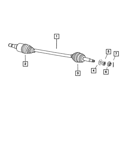 Rear Axle Shafts for 2005 Chrysler Pacifica #0