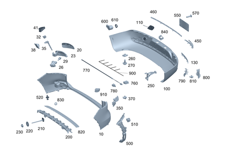 Rear Bumper for 2024 Mercedes-Benz EQB 300 #0