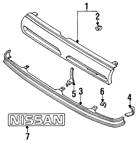 Grille & Components for 1989 Nissan Stanza #0