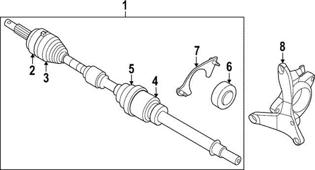 391006SA1A - Suspension: Axle Assembly for INFINITI: QX60 Image