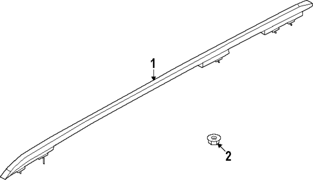 87270R6100 - : Roof Rail for Hyundai Image