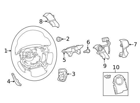 Steering Wheel & Trim for 2013 Toyota Camry #2