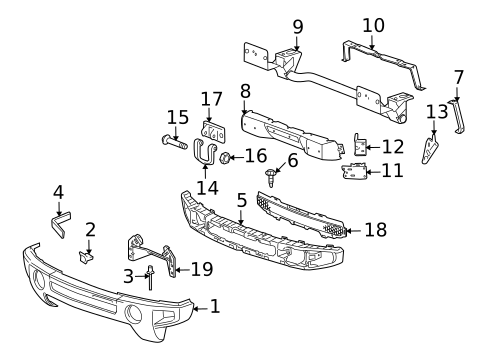 Bumper & Components - Front for 2010 Hummer H3T #0
