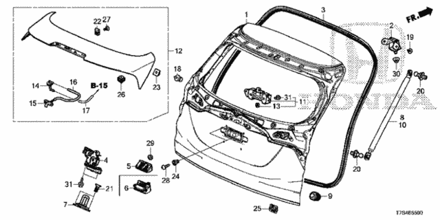 Tailgate for 2019 Honda HR-V #0