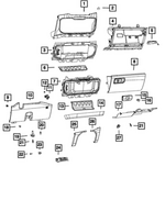 6NP76TX7AC - Interior Trim: Instrument Panel Knee Blocker for Mopar Image