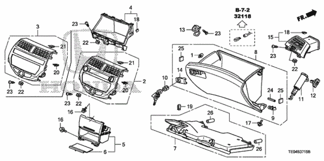 Instrument Panel Garnish (Passenger Side) for 2010 Honda Accord #0