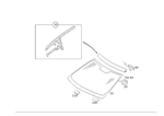 2116701801 - Windows: Windshield for Mercedes-Benz Image