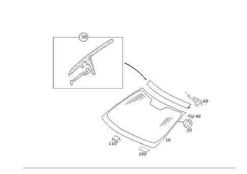 Windshield for 2009 Mercedes-Benz E320 #0