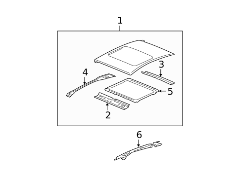 Roof & Components for 2004 Pontiac Grand Prix #0