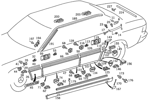 Outside Attachment Parts for 1993 Mercedes-Benz 500E #0