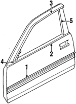 75812SF0671 - Body: Side Molding for Honda: Prelude Image