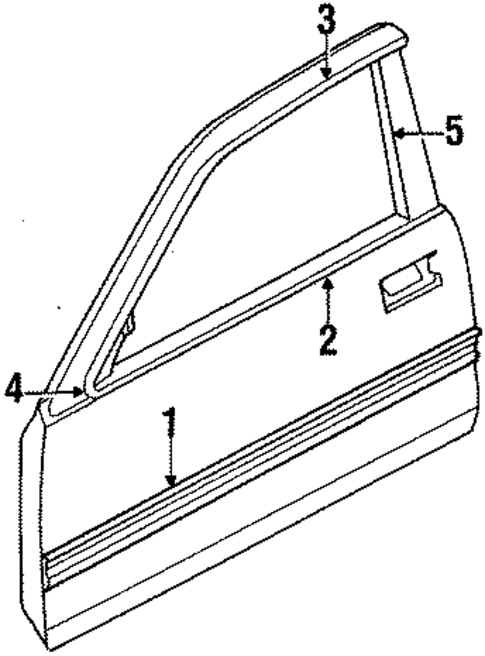 Door & Components for 1986 Honda Prelude #0