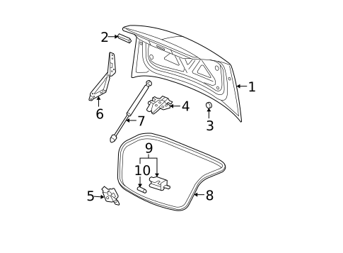 Lid & Components for 2008 Chevrolet Malibu #2