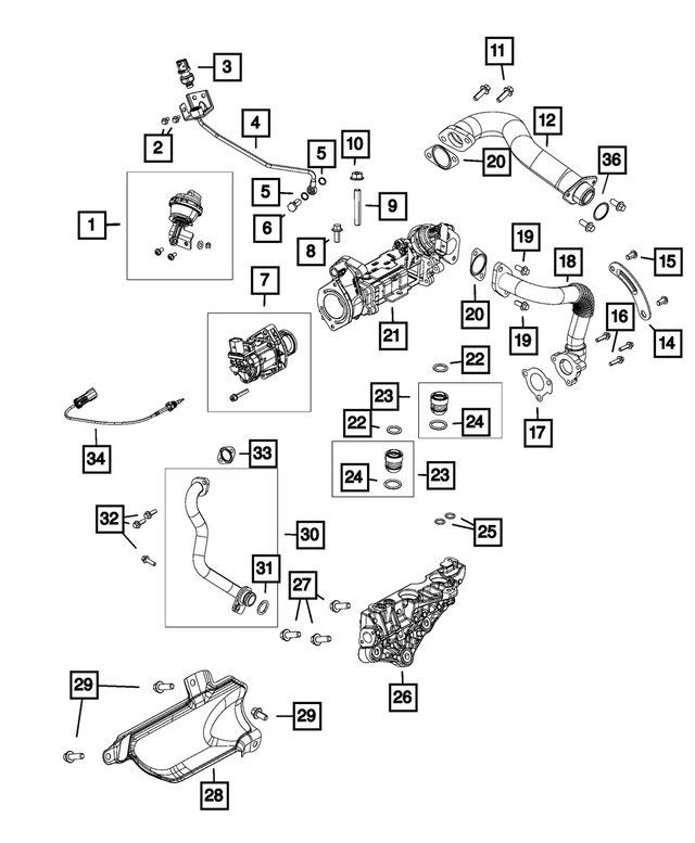 68569879AA - : Coolant Inlet Tube for Mopar Image