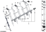 13537649710 - Fuel Preparation System: High-Pressure Rail for BMW: 135i, 335i, 335iX, 335xi, 435i, 435iX, 535i, 535iX, 640i, 640iX, 740i, 740Li, 740LiX, Hybrid 3, Hybrid 5, Hybrid 7L, M2, M235i, M235iX, X1 35iX, X3 35iX, X4 35iX, X4 M40iX, X5 35i, X5 35iX, X6 35i, X6 35iX Image image