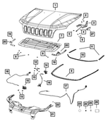 68306860AA - Body Sheet Metal Except Doors: Hood Silencer for Mopar Image