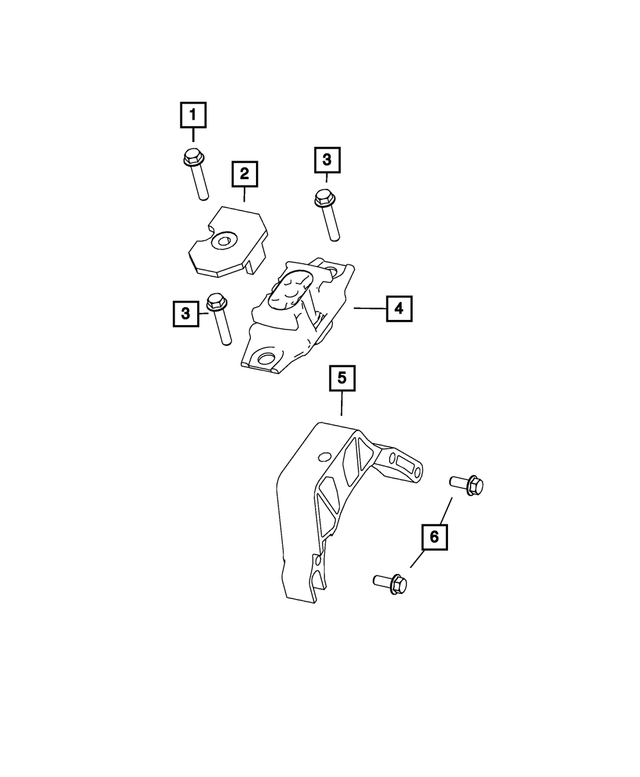 6510736AA - Engine: Hex Flange Head Bolt, Mounting for Mopar Image