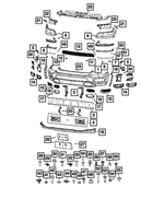 68274701AB - Frame, Bumper and Fascia: Tow Hook Bezel Kit, Right And Left for Mopar Image