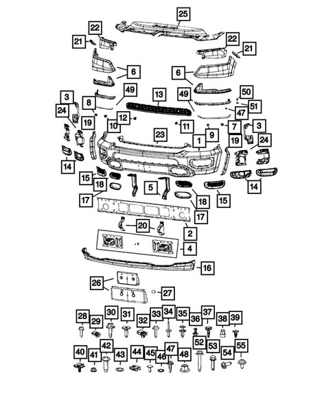 Front Bumper and Fascia for 2023 Ram 1500 #1