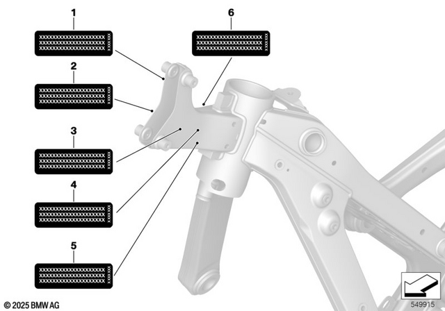 71245A84323 - Parts and Accessories for Engine / Chassis: Nameplate - Can for BMW-Motorrad Image