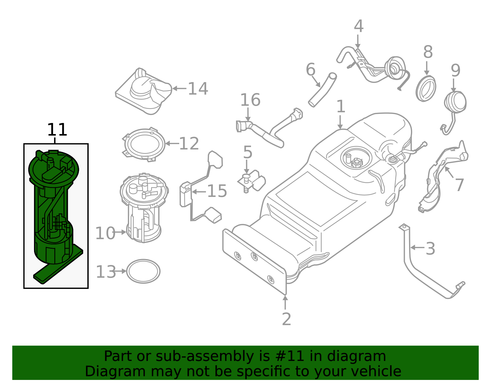 2005-2019 Nissan Fuel Pump 17041-ZP00A | TascaParts.com