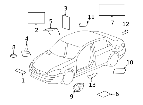 Labels for 2012 Acura ZDX #0