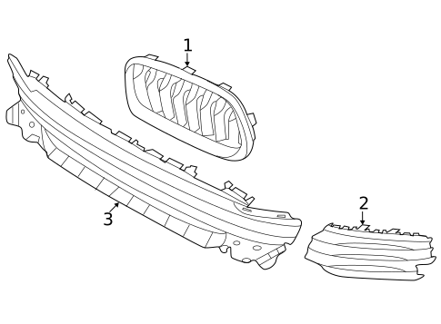 Grille & Components for 2021 BMW X2 #1