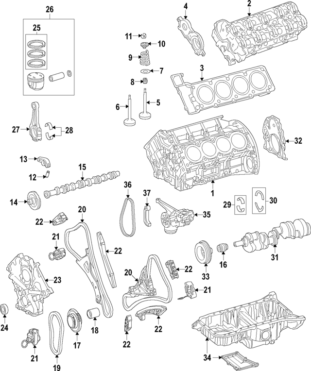 2720530125 - Engine: Engine Valve Spring Retainer for Mercedes-Benz Image