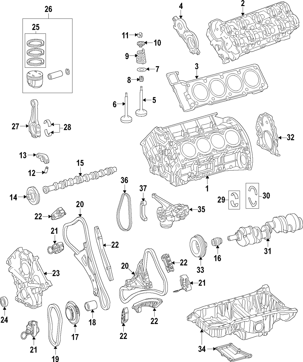 Main Bearing, Upper Half 276-033-15-01-56-GZ64 | MB OEM Parts