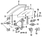 8240423100 - : Window Regulator for Hyundai: Scoupe Image