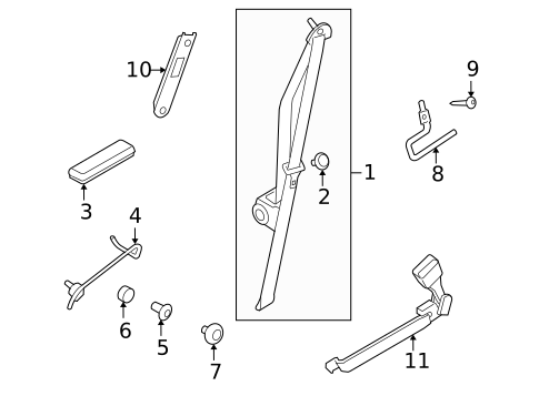 Seat Belt for 2008 Saturn Astra #1