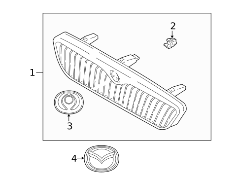Grille & Components for 1997 Mazda Millenia #0