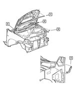 4724464AA - Body Sheet Metal Except Doors: Hood To Radiator Weatherstrip for Dodge: Neon Image