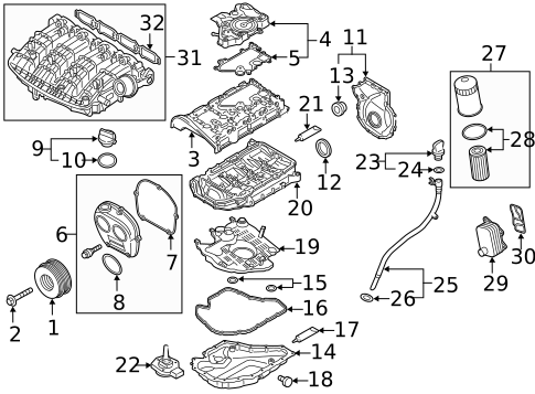 Engine Parts for 2024 Audi A3 Quattro #23