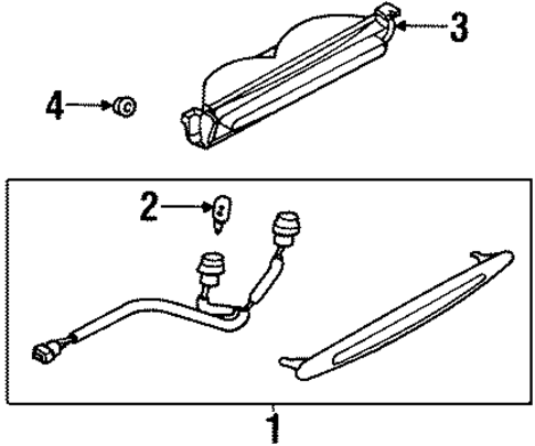 High Mounted Stop Lamp for 1998 Dodge Avenger #0