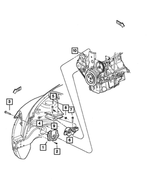 4668865AC - 2.2L Turbo Diesel; Engine: Torque Reaction Bracket for Mopar Image