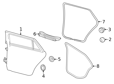 Door & Components for 2012 Volkswagen Jetta #2
