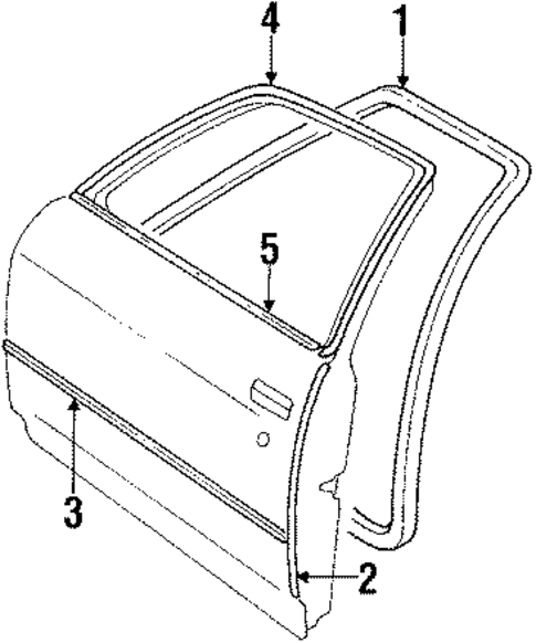 Door & Components for 1985 Pontiac T1000 #0