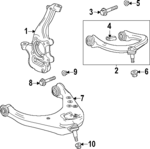 85552232 - : Knuckle for GMC: Hummer EV Pickup, Hummer EV SUV Image