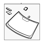 86110E4100 - Body: Windshield for Kia: Soul EV Image