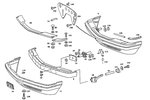 1268801970 - Attachment Parts: Front Bumper for Mercedes-Benz: 380SEC, 560SEC Image