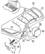 5179852AA - Body Sheet Metal Except Doors: Folding Top Header for Chrysler: PT Cruiser Image