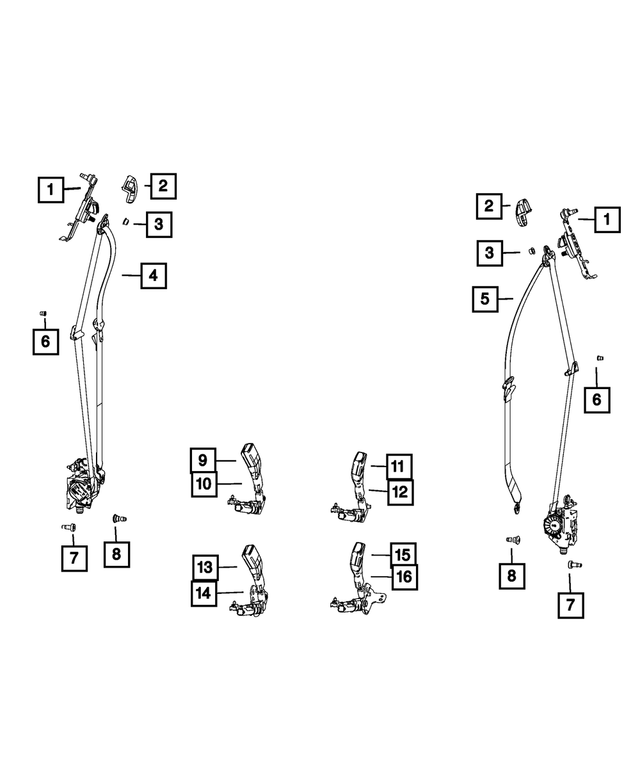 1DW77XT1AA - Restraints: Seat Belt Turning Loop Adjuster for Mopar Image image