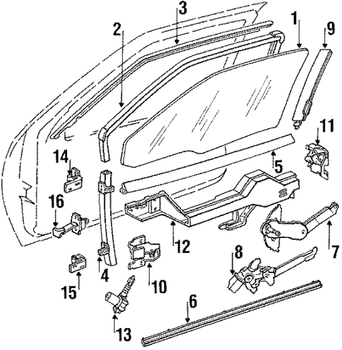 Door for 1988 Oldsmobile Cutlass Supreme #0