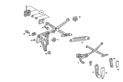 Window Regulator for 1985 Mercedes-Benz 380SE #0