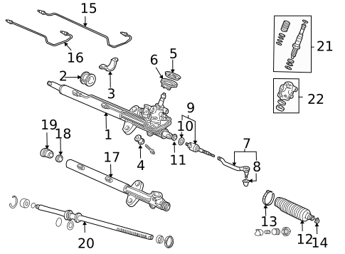 Steering Gear & Linkage for 2008 Honda Pilot #0