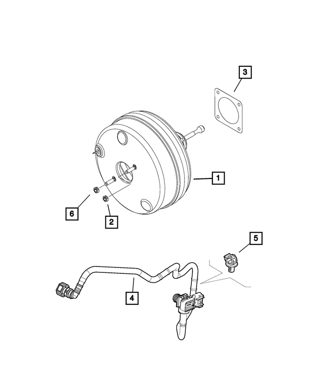 68608812AA - : Brake Booster Vacuum Hose for Mopar Image