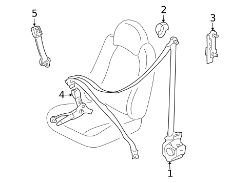 Seat Belt for 2009 Mazda Tribute #1